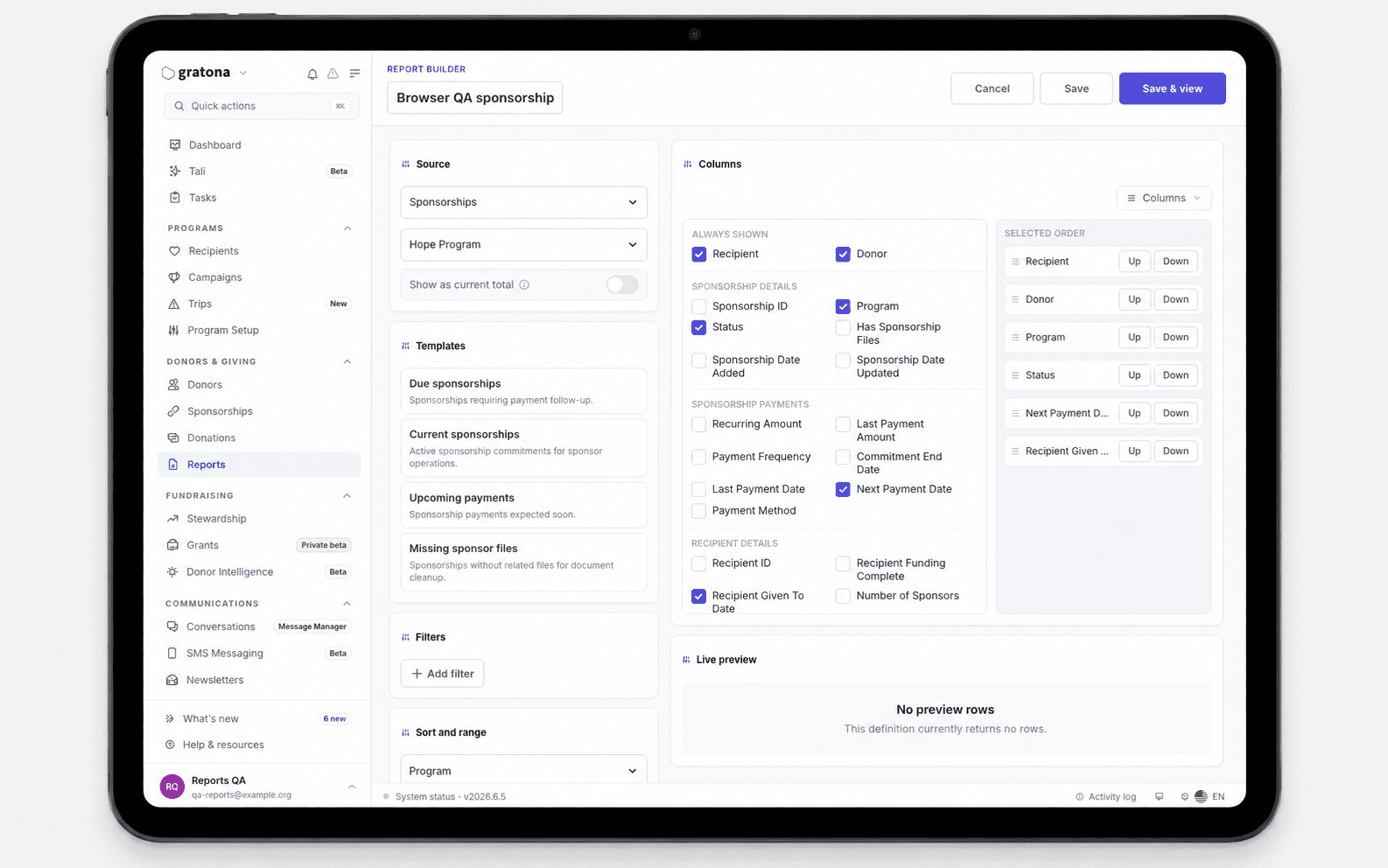 Use One Report Everywhere